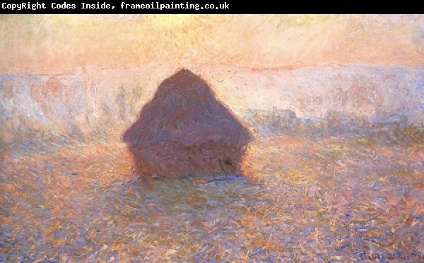 Claude Monet Grainstack,Sun in the Mist